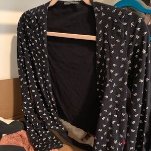 long sleeve tie top brandy melville